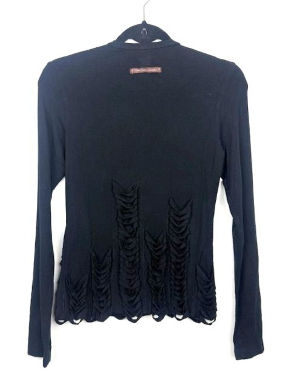 Jean Paul Gaultier Jean's Women's Black Long Sleeve Grunge Shirt Size S - Picture 4 of 6
